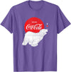 Coca-Cola Polar Bear Bottle Balance T-Shirt - Purple Heather