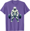 Fitness Polar Bear Gymer Bodybuilder Workout Gym Polar Bear Deadlift Weightlifting T-Shirt - Purple Heather