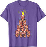 Piggy Go Cute Pig Christmas Tree Gift Shirt Farm Piggies T-Shirt - Purple Heather