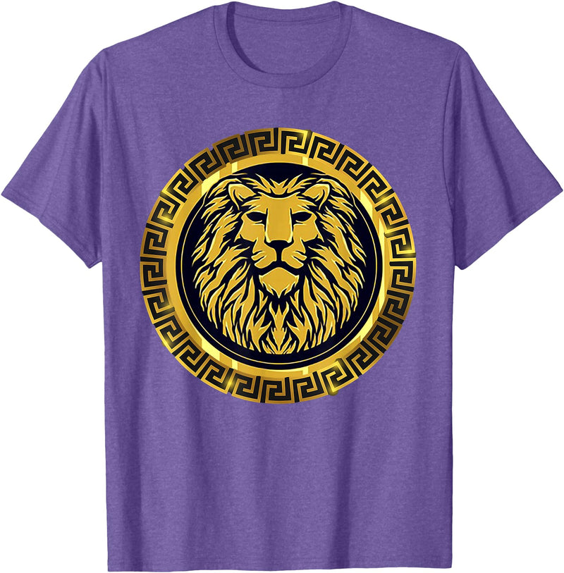 Open Mind GOLDEN LION KING T-Shirt - Purple Heather