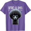 Llama Corner Afro Llama Ain't Got Time for Your Drama - Llama Gift T-Shirt - Purple Heather