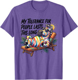 My Tolerance For People Lasts This Long Horse Tee My Tolerance for People Lasts This Long Funny Horse T-Shirt - Purple Heather