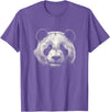 Panda Lover Theme Designs Panda Bear Face Graphic Art Design T-Shirt - Purple Heather