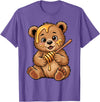 Funny bear design for kids men women Cute Bear Design for Bear Lover and Bear T-Shirt - Purple Heather