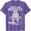 Funny Polar Bear Fitness Deadlift Workout Installing Muscles Please Wait Polar Bear Gym T-Shirt - Purple Heather