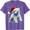 Santa Polar Bear Gift Tee Santa Polar Bear, Christmas, Men Women Kids, Bear Lover T-Shirt - Purple Heather