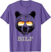 LGBT Equality Rights Gifts BILF Gay Bear Pride Daddy Grizzly Gift T-Shirt - Purple Heather