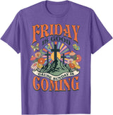 Easter Jesus Christian Friday Is Good Cause Sunday Is Coming T-Shirt in Purple Heather