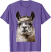 FunWearVM Funny Smoking Llama Cool Animal Lover with Attitude T-Shirt - Purple Heather