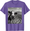 Wildfie – Selfies from Around the World Cow Pizza Selfie Funny Italy Meme Design T-Shirt - Purple Heather