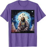 RedizStyle Crazy Horse - I Salute The Light Within Your Eyes T-Shirt - Purple Heather