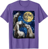 Horse Moon Meme Horse Riding Horses Howling At The Moon T-Shirt - Purple Heather