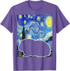 Starry Night Guinea Pig Lover Painting Guinea Pig Starry Night Van Gogh Guinea Pig Lover T-Shirt - Purple Heather