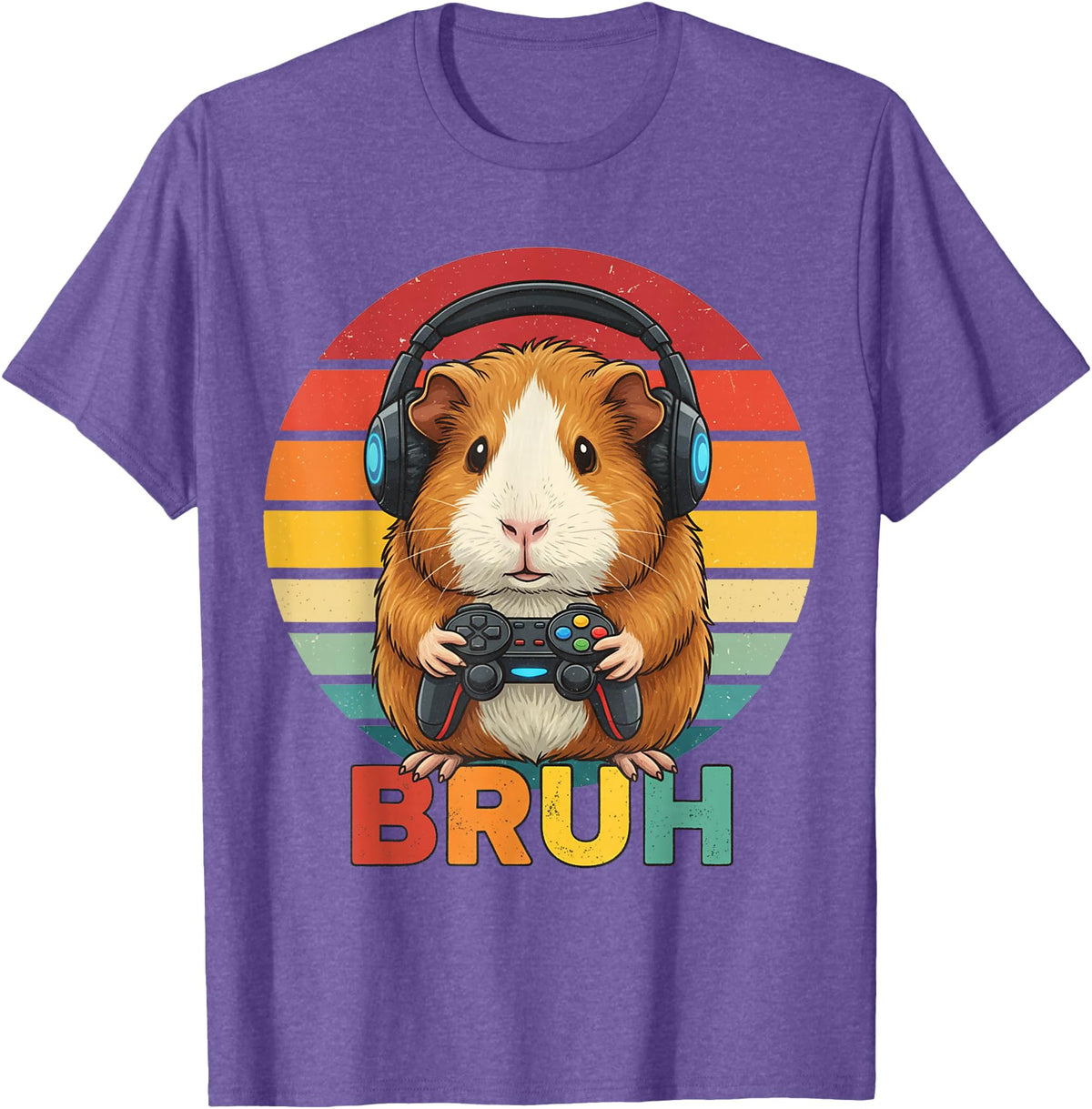 Gaming Guinea Pig Bruh Retro Gamer Guinea Pig Boys Guinea Pig Video Games Guinea Pig Bruh Retro Guinea Pig Boys T-Shirt - Purple Heather