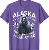 Alaska is Calling and I Must Go, Alaskan Bear and Nature T-Shirt - Purple Heather