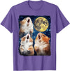 Hamsters Howling At Moon T-Shirt - Purple Heather