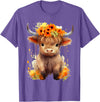 Western Shirts for Girls Men, Highland Cow Gifts Cow, Scottish Highland Cow, Western Wear, Highland Cow T-Shirt - Purple