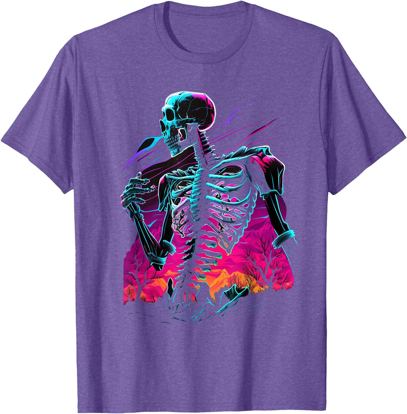 Halloween Shirts Skeleton Costume Men Women Kids Scary Skeleton Halloween Costume Skull Bones Men Women Kids T-Shirt -