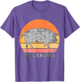 Pig Lover ApparelGIFTCo. Vintage Just A Girl Who Loves Kunekune Pig T-Shirt - Purple Heather