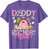 Famer Pink Cow Birthday Matching Tees Daddy Of The Birthday Girl 1St Birthday Pink Farm T-Shirt - Purple Heather