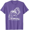 Horse Tee Horse T-Shirt - Straight - Purple Heather