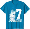 COOL HORSE DESIGNS AND OUTFITS Horse 7 YEARS OF BEING AWESOME RIDING 7TH BIRTHDAY T-Shirt - Sapphire Blue