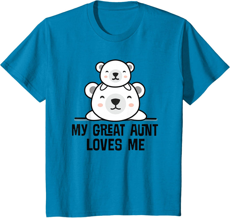 Homewise Shopper Great Aunt My Great Aunt Loves Me Bear T-Shirt - Sapphire Blue