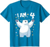 4 years old 4th birthday Polar Bear Kids 4 Years old 4 birthday Polar Bears Boy girl Polar Bear T-Shirt - Sapphire Blue