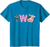 Funny Cow Mom And Dad Birthday Family Tees Second Birthday Girl Cow Farm, 2nd Birthday Cow 2 Toddler T-Shirt - Sapphire Blue