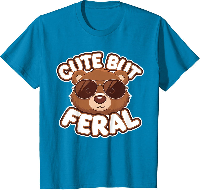 Kids Brown Bears Shirts Cute Brown Bear Kids T-Shirt - Sapphire Blue