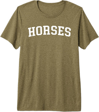 Horses - Designs Horses Premium Tri-Blend T-Shirt - Olive Green