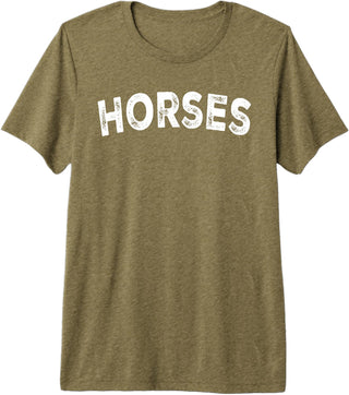 Horses - Styles Horses Premium Tri-Blend T-Shirt - Olive Green