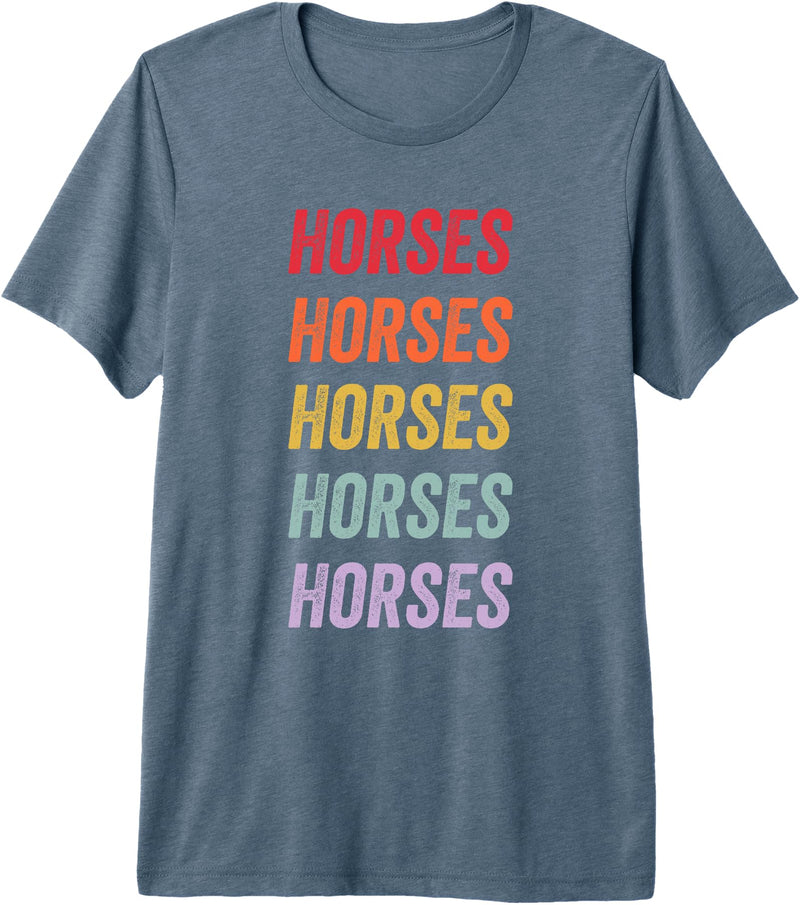 horses Apparel Horses Premium Tri-Blend T-Shirt - Slate Grey