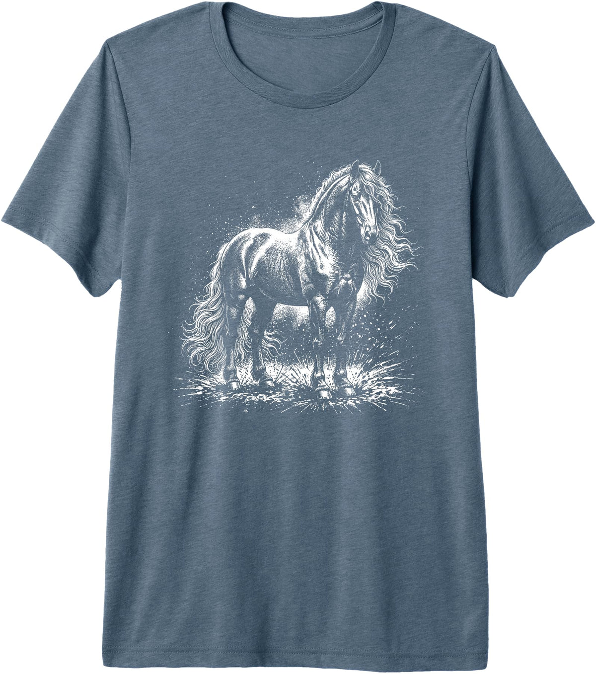 Horse Tee Horse Premium Tri-Blend T-Shirt - Slate Grey