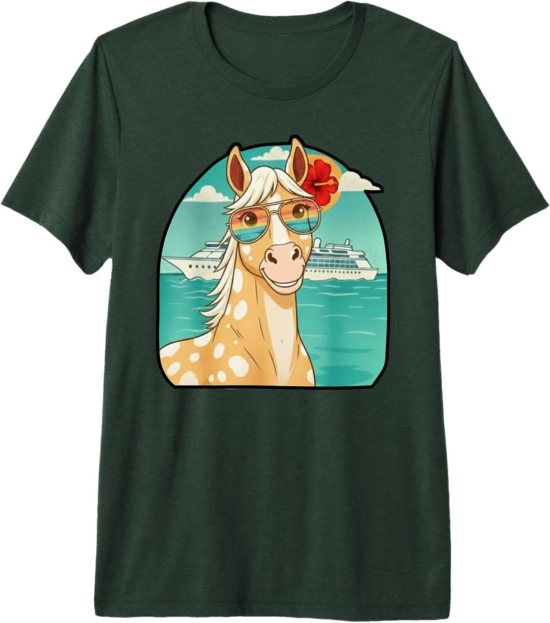 It'sYourTimeToRelax Cruisin Horse Premium Tri-Blend T-Shirt - Forest