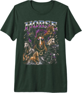 Horse Premium Tri-Blend T-Shirt - Forest
