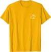 Bunny Rabbit Hare Animal Badge Patch Line Art Outline Gift T-Shirt in Golden Yellow