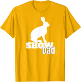 Show Dad Rabbit County Fair Livestock T-Shirt in Golden Yellow