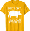 Lustige Schwein Bauernhof Tier Zitate Plans with My Pig Farmer Piggy T-Shirt - Golden Yellow
