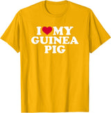 I love my guinea pig T-Shirt - Golden Yellow