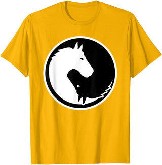 Horse gifts Horse yin and yang T-Shirt - Golden Yellow