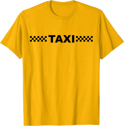 TAXI COSTUME TEE FOR KIDS AND ADULTS Yellow Taxi CAB Costume TEE Halloween T-Shirt