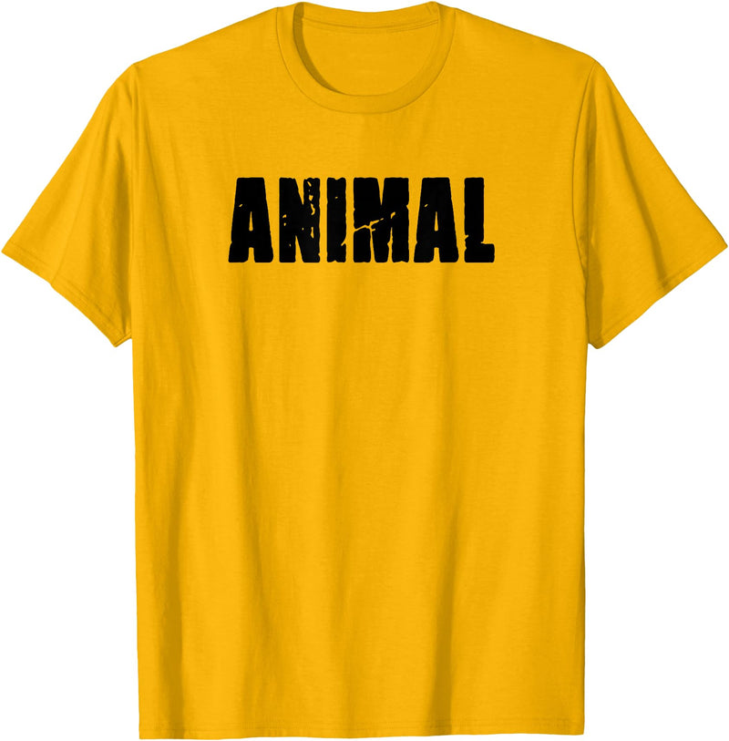 Animal Gym Rabbit Workout Bodybuilding Fitness T-Shirt in Golden Yellow