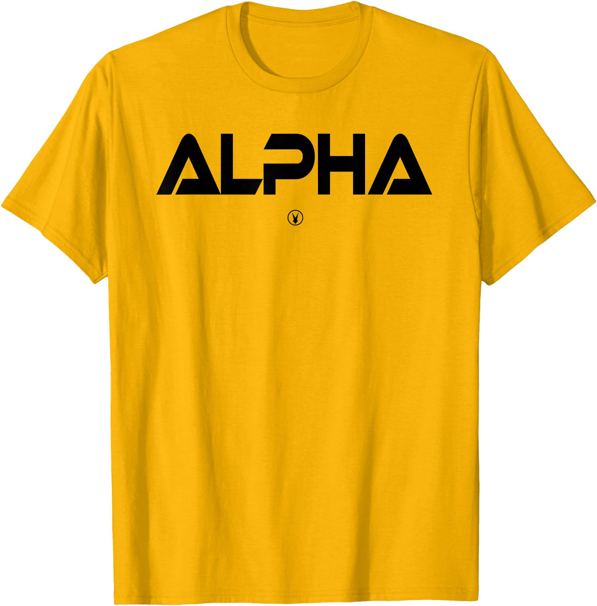 Mens ALPHA Gym Rabbit Workout Bodybuilding Fitness T-Shirt in Golden Yellow