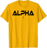 Mens ALPHA Gym Rabbit Workout Bodybuilding Fitness T-Shirt in Golden Yellow
