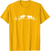 Day Trading Gifts Stocks Stock Trader Bull Bear Heartbeat Trading T-Shirt - Golden Yellow