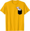 In My Your Pocket Food, Animales, Birds, Fish Pocket Animal Cute Cow Funny Cow Lover Adorable Pocket Cow T-Shirt - Golden