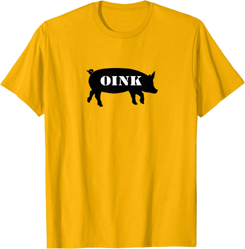 Bear Daddy Oink Pig Play Funny Gay Men's T-Shirt T-Shirt - Golden Yellow