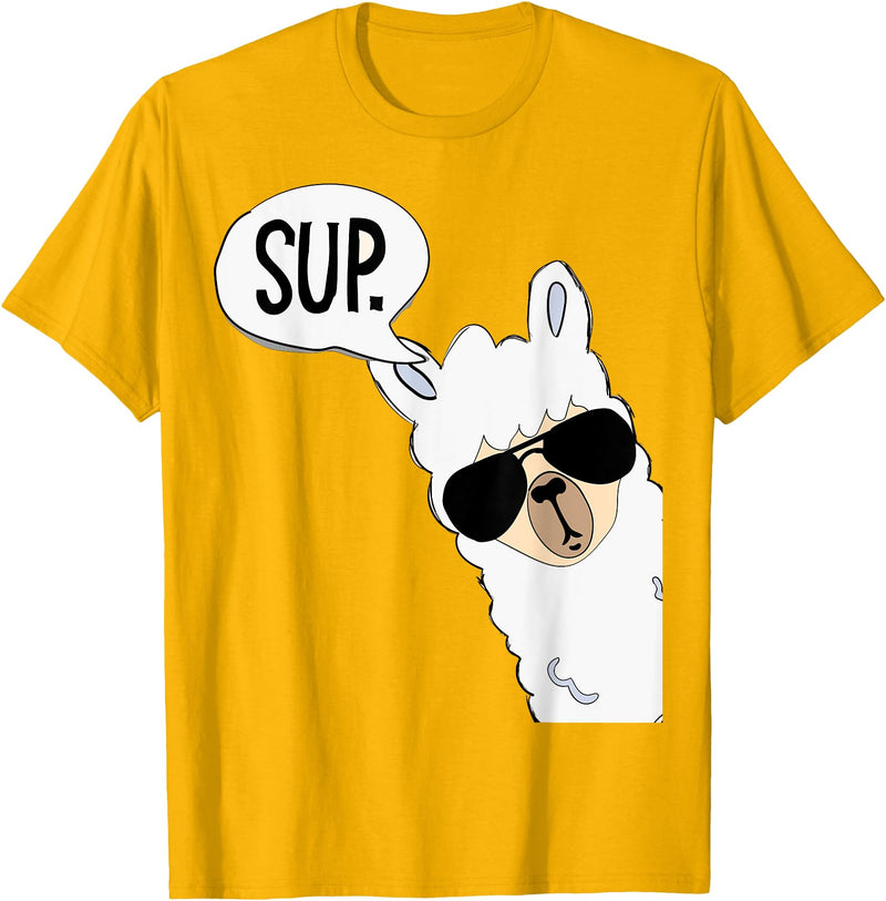 Funny Alpaca Gifts Accessories Alpaca Llama Sup T-Shirt - Golden Yellow