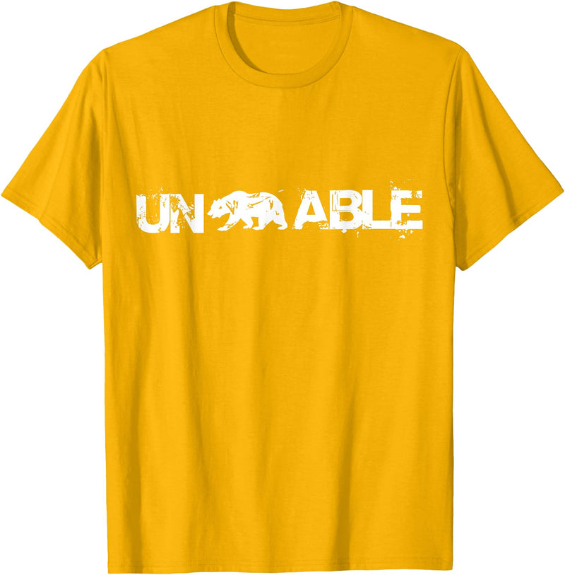 Funny Unbearable T-Shirt - Un Bear Able Tee Funny Un Bear Able Shirt - Unbearable T-Shirt T-Shirt - Golden Yellow